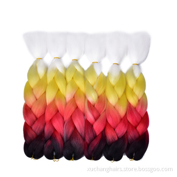 Borong berwarna jumbo rambut jumbo sintetik sintetik sintetik